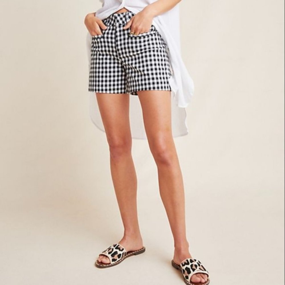 Anthropologie checkered shorts size 27